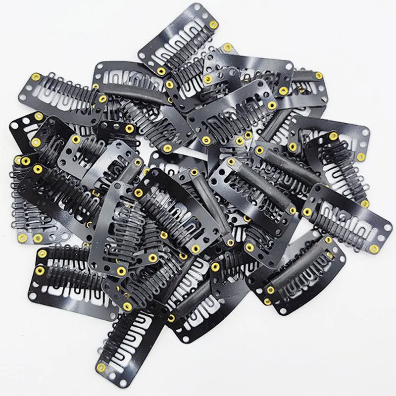 3.2cm U shape Metal Clips For Hair Extension Wig accessories Snap-Comb Wig Clips Hair Salon Tools Beret windproof clip