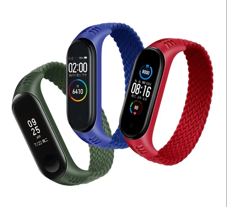 Bracelet for Mi band 5 Strap Nylon Braided Solo Loop pulseira bracelet Miband4 Miband5 Wristband for xiaomi Mi band 4 3 6 strap