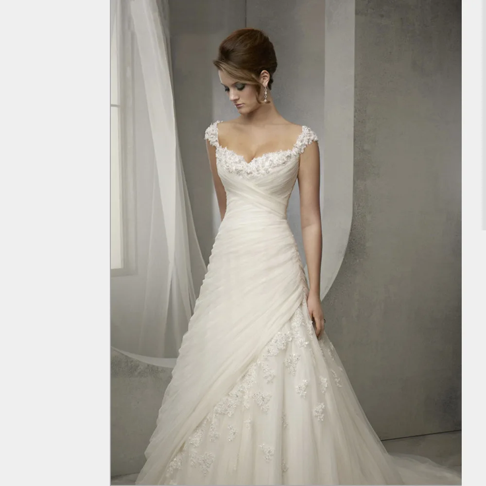 2024 Wedding Dress Strapless  Long Tulle Bridal Mariage Wedding dress women