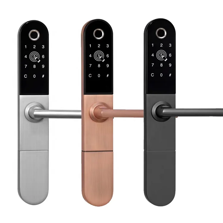 Biometric Fingerprint Identification Remote Control APP Password Electronic Door Lock For Apartment