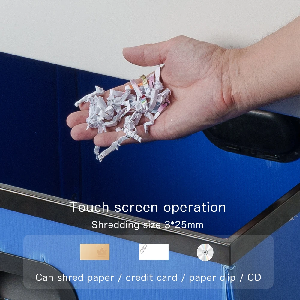 100L Auto Oiling System Paper Shredder Machine Heavy Duty 25Sheets Non-Stop Cut CD Card P-4 3*25 Applicable to large enterprises