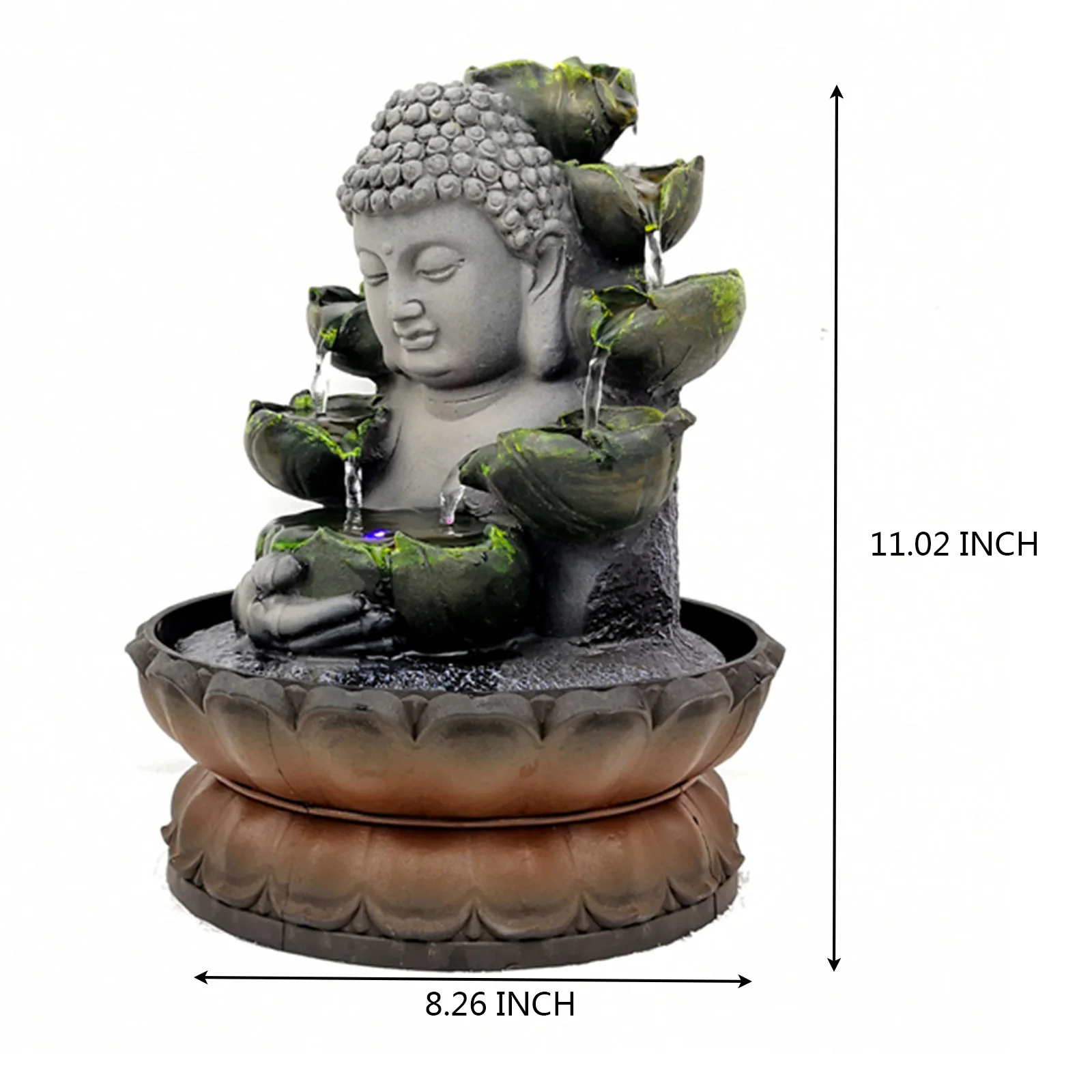 Фэн-шуй расслабляющая статуя Будды для медитации настольный водяной фонтан украшения дома