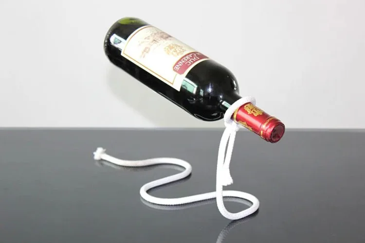 Magic Chain Wine Rope Bottle Holder Illusion Floating Wine Holder For Kitchen Home Decoration