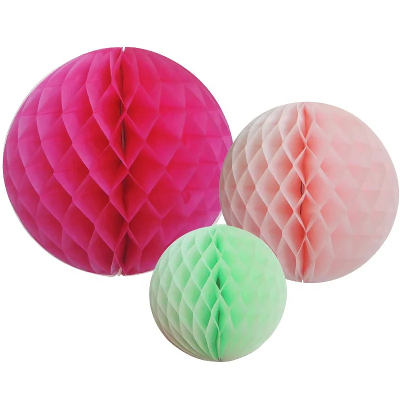 wholesale 2021 Colorful Set Tissue Paper Honeycomb Balls Paper supplies decoration kit different size