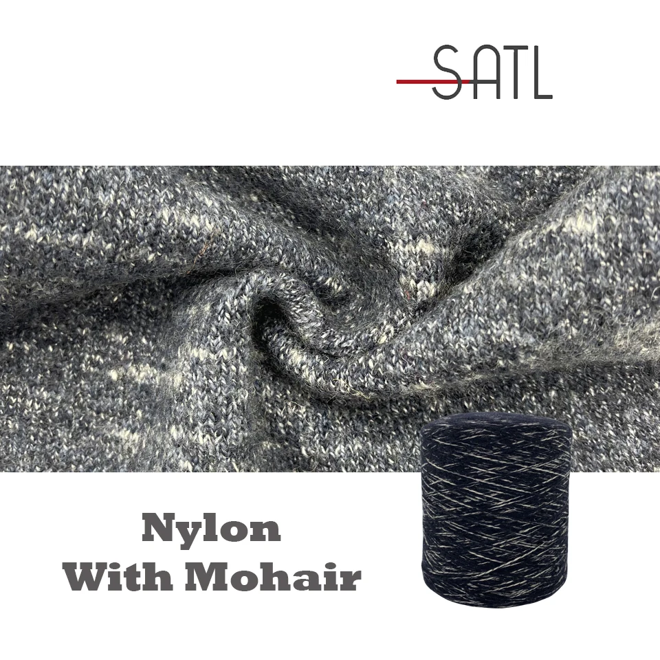 Hot Sale Top Dyed 1/2.6nm 46% RWS Wool 44% Recycle Nylon 10% Kid Mohair Knitting Air Yarn