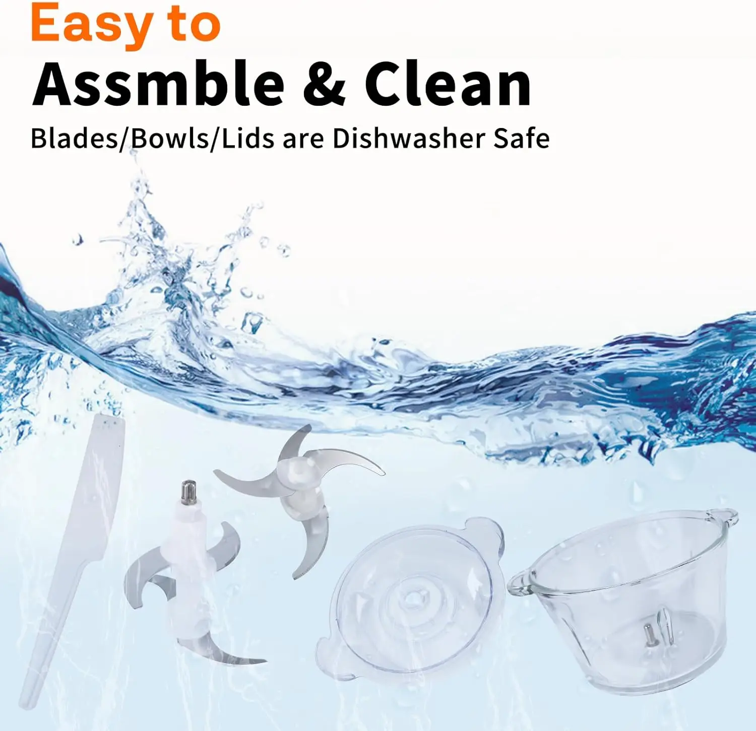 Food Processors Small Meat Grinder Food Chopper Electric Vegetable Chopper 2 Speed Kitchen Cutter