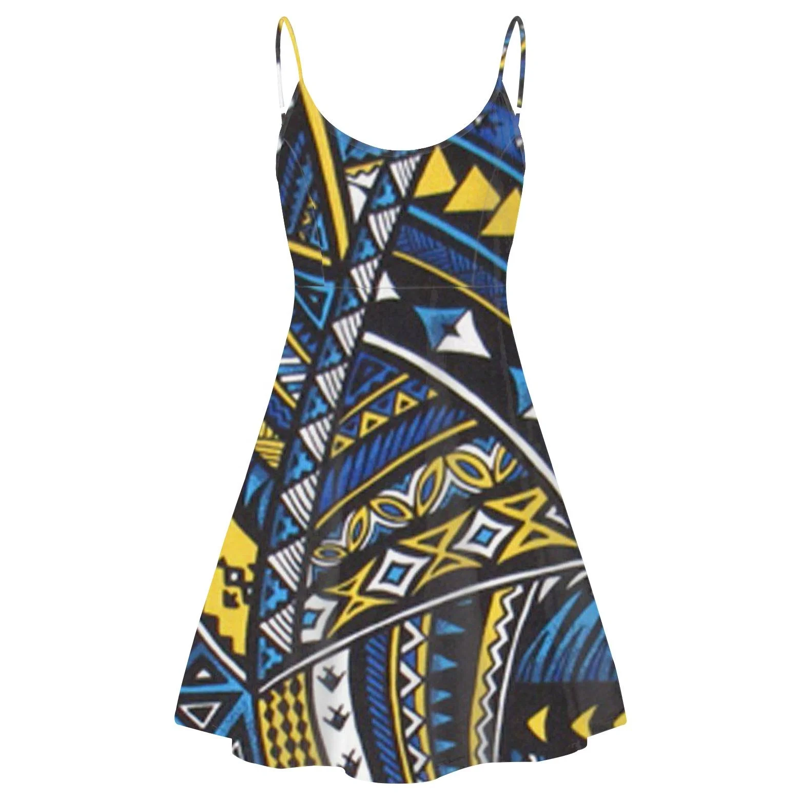 
Casual Women Dresses 2020 Trending Elegant Tonga Tribals Polynesian Special Pattern Sleeveless Strappy Split Loose Beach Dress 