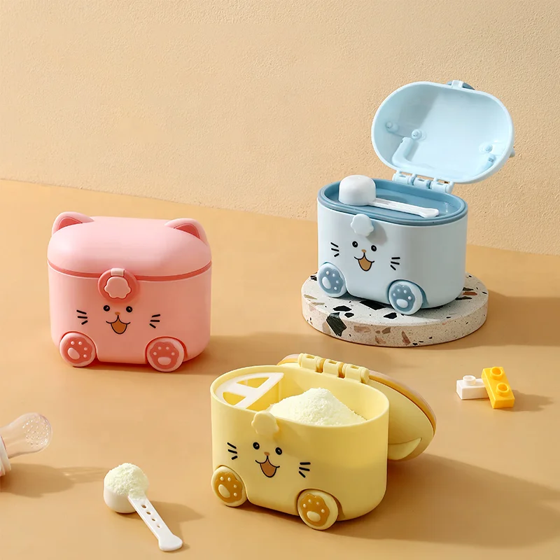 Wholesale BPA Free Milk Powder Box Baby Food Storage Container Travel Portable Infant Formula Dispenser With Measuring Spoon