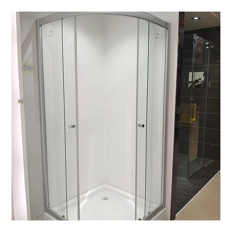 Cheap Durable 6mm 8mm 10mm Thickness Curved Aluminium Shower Sliding Door Double Slide Sliding Shower Door With Magnetic Seal