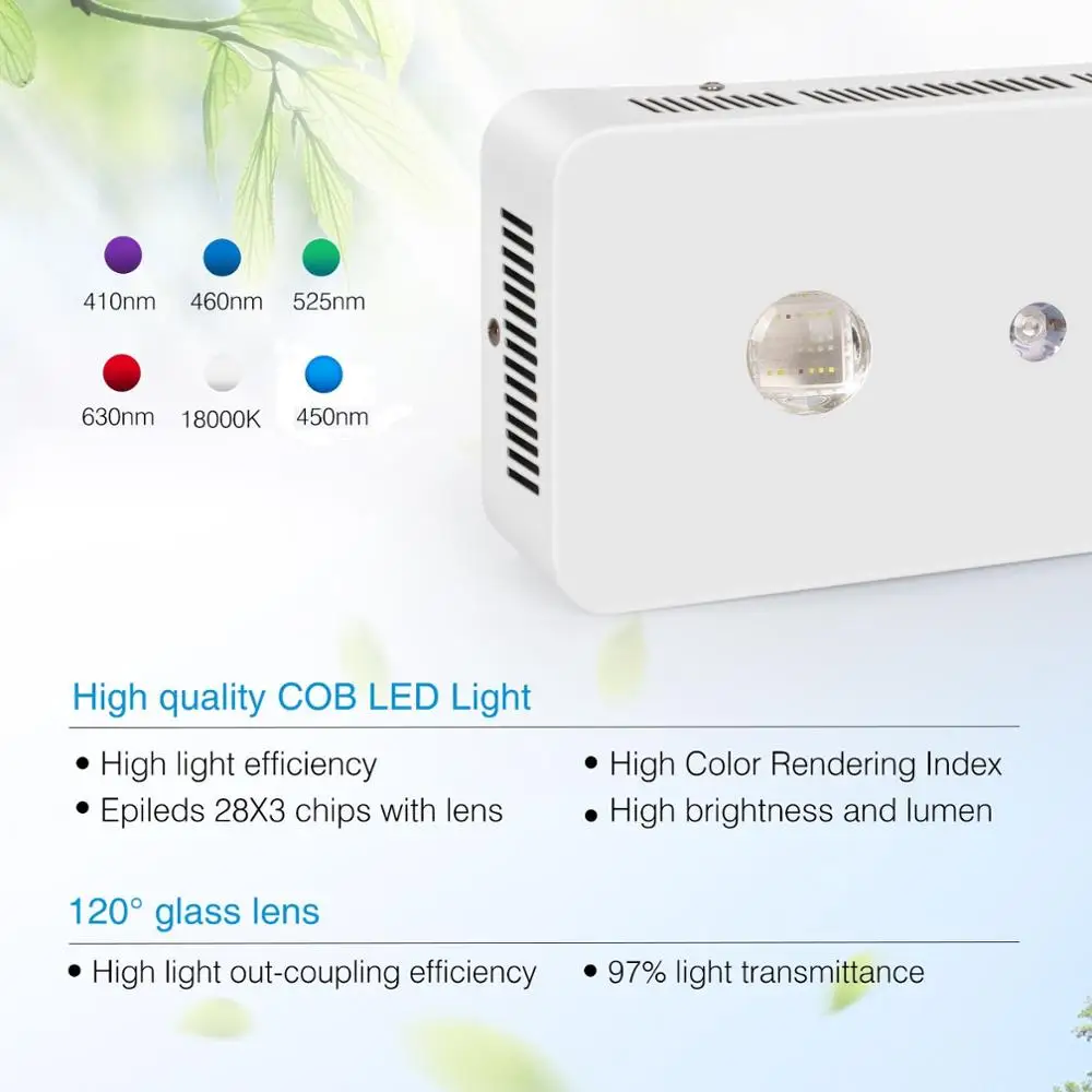 
COB LED Aquarium Lighting WiFi Smart Reef LED Light for Fresh Water Plants 