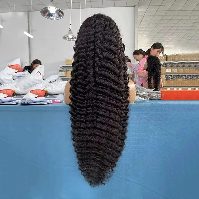 30 40 Inch 5x5 Deep Wave Lace Frontal Wig Deep Waves Wig 13x6 180 Density Deep Curly Water Wave 13x4 Lace Front Human Hair Wigs