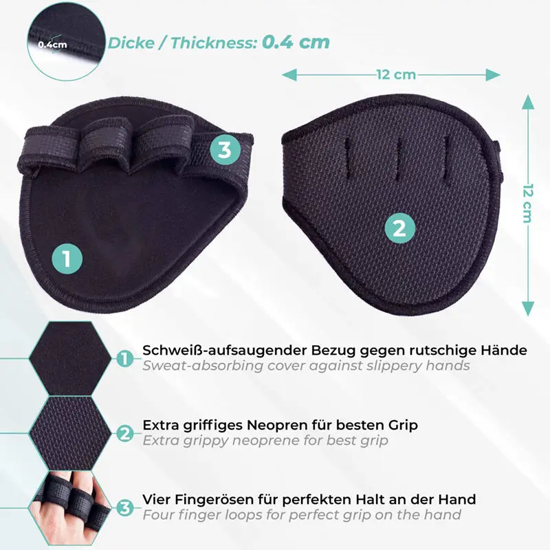 MKAS Custom Neoprene Gym Workout Fitness Weight Cross Training Gloves Weight Lifting Palm Dumbbell Grips Pads