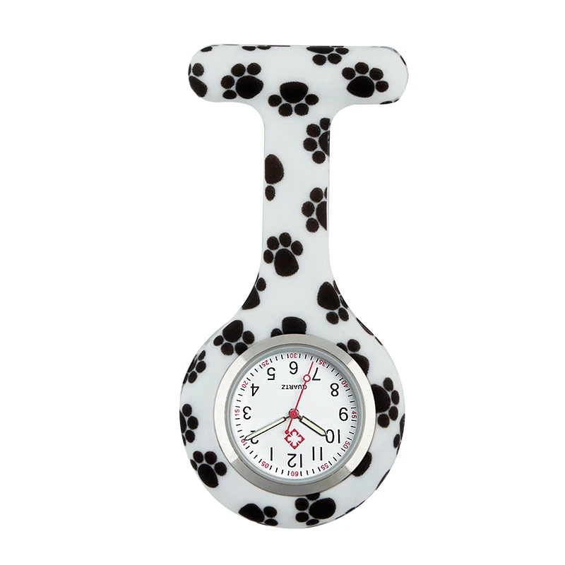 High-Quality Japan Original PC21J Quartz Nurses Watches Eco-friendly Printed Flowers Silicone Custom Logo Printing Wholesale
