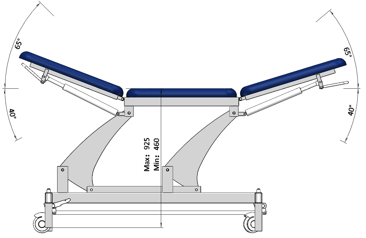 Electric Adjustable Clinic Medical Couch Metal  Patient Hospital Examination Table