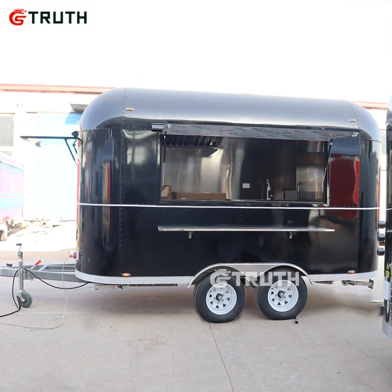 TRUTH mobile food carts Mobile Stainless Steel square outdoor concession pizza fryer griddle truck Bakery Food Truck