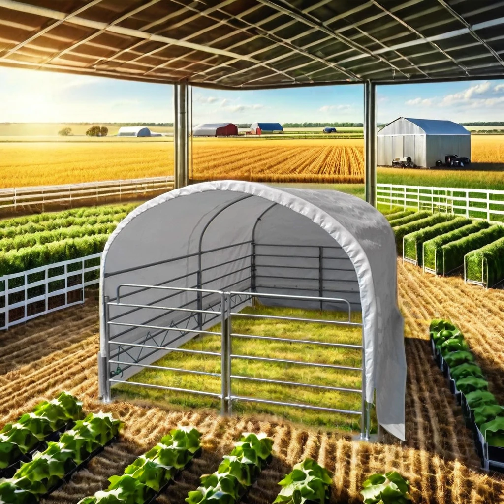 Portable Steel Livestock Shed Used Condition for Poultry Sheep Chickens Farm Home Retail Use