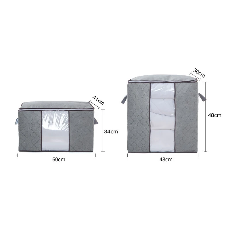 Wholesale large organizer bag under bed clothes quilt storage bag