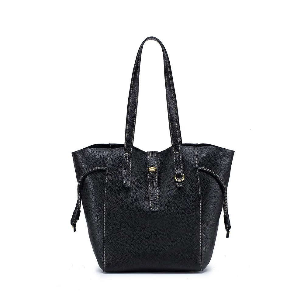 Genuine Leather Trendy Shopping Bags Ladies Luxury Orginal 2022 New Simple Fashion Shoulder Tote Large Woman Handbags