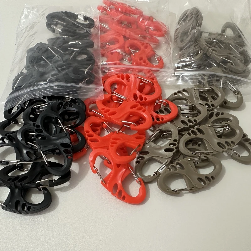 S Tactical Mountaineering Carabiner Black Keychain Lock Buckle Carabiner Hook