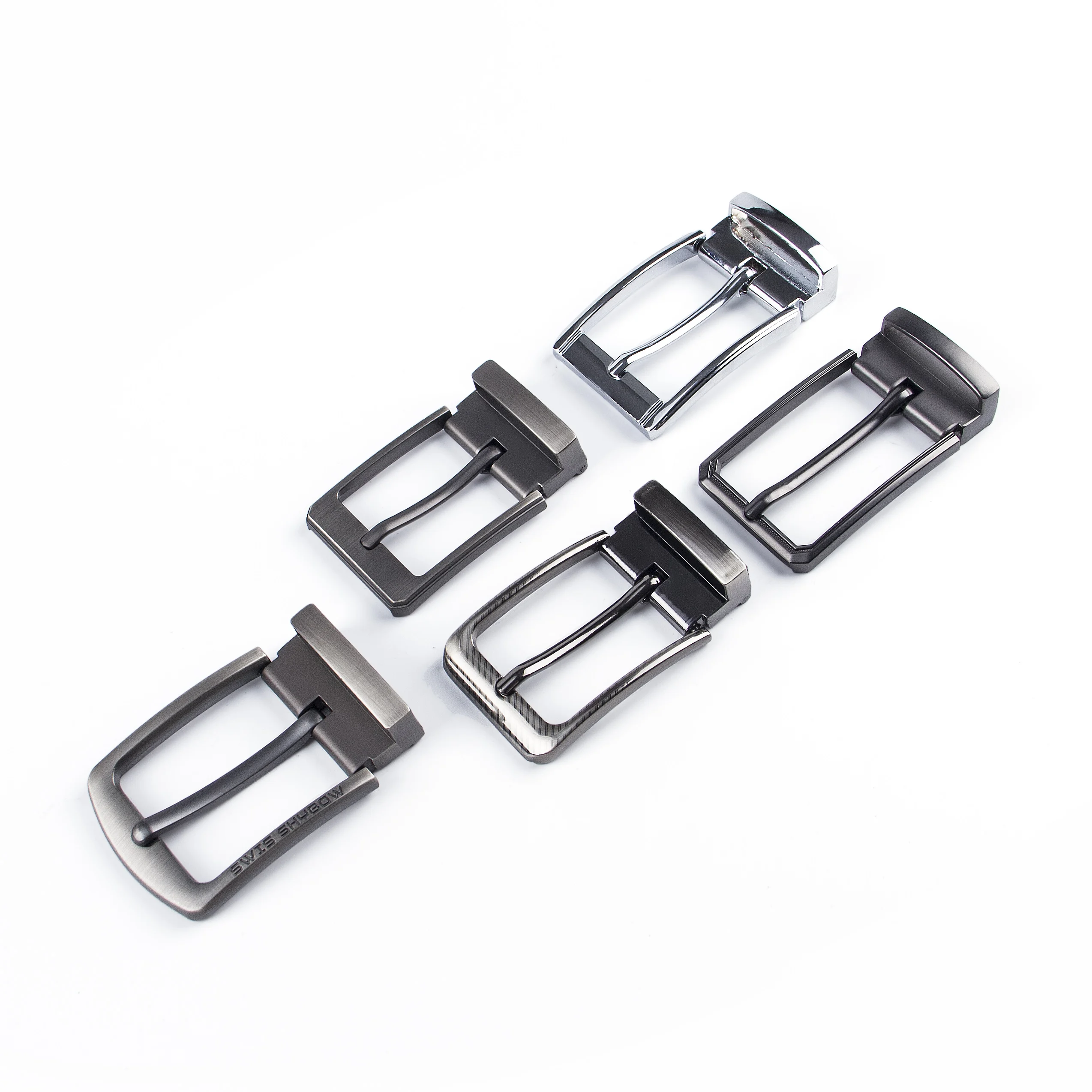High end gold buckle nickel alloy pin buckle customized weight
