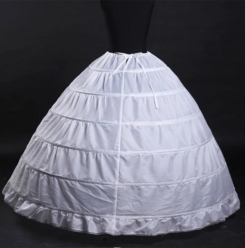 Bridal Gowns bride wedding dress bustle balls 6 hoops crinoline petticoats Elastic waist-length wedding petticoat underskirt