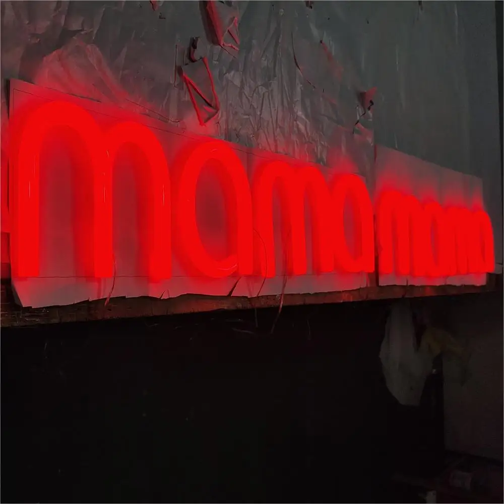 Personalized Logo Sign Company Sign Custom Business Logo Acrylic Signs Led Illuminated Signage