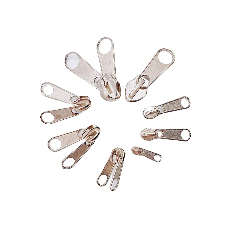 Custom Logo Metal Reversible Zipper Pull Head With Double Pullers