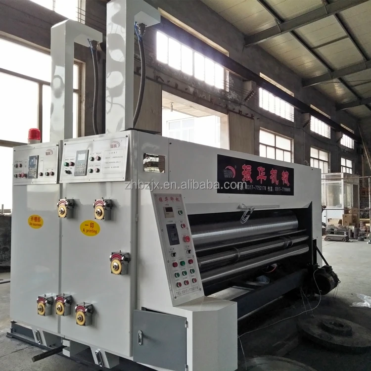 ZHENHUA-YSF-C Semi Automatic Slotting Chain Corrugated Cardboard Making Color Printer Slotter Rotary Die Cutter Printing Machine