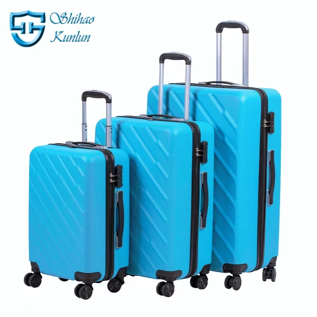 Customized logo travel luggage durable made stainless steel aluminum trolley bag luggage