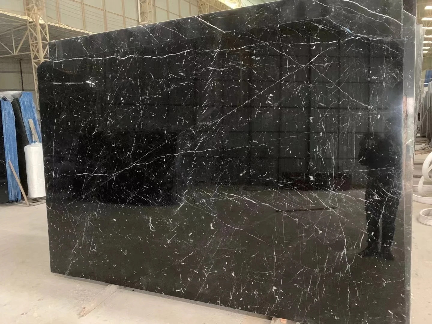Natural Stone Marble Sheet Black Nero Oriental Table Marble Floor Tiles