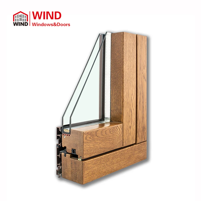 Customized European Outward Opening Sash Awning Side Hung Casement Oak Double Glazed Windows Window Design Aluminum Wood Windows