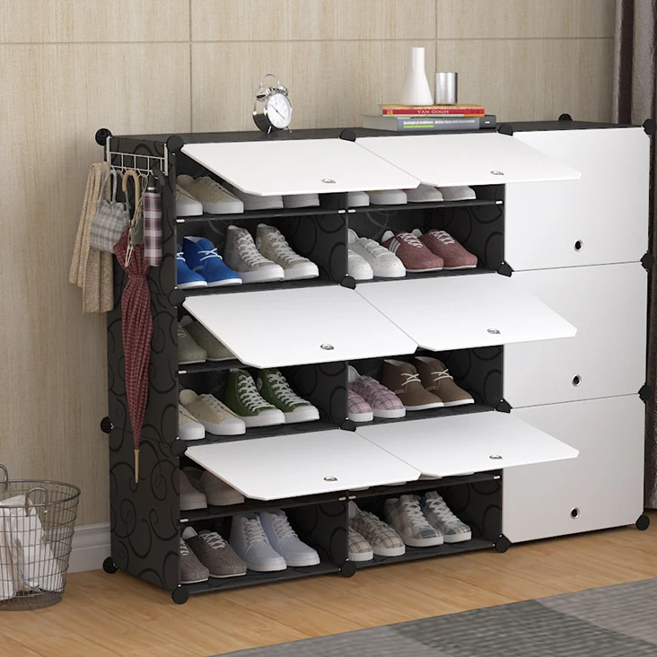 CR Multilayer Assembly Stackable Clear Plastic Shoe Storage Box Side Opening Acrylic Transparent Shoes Box