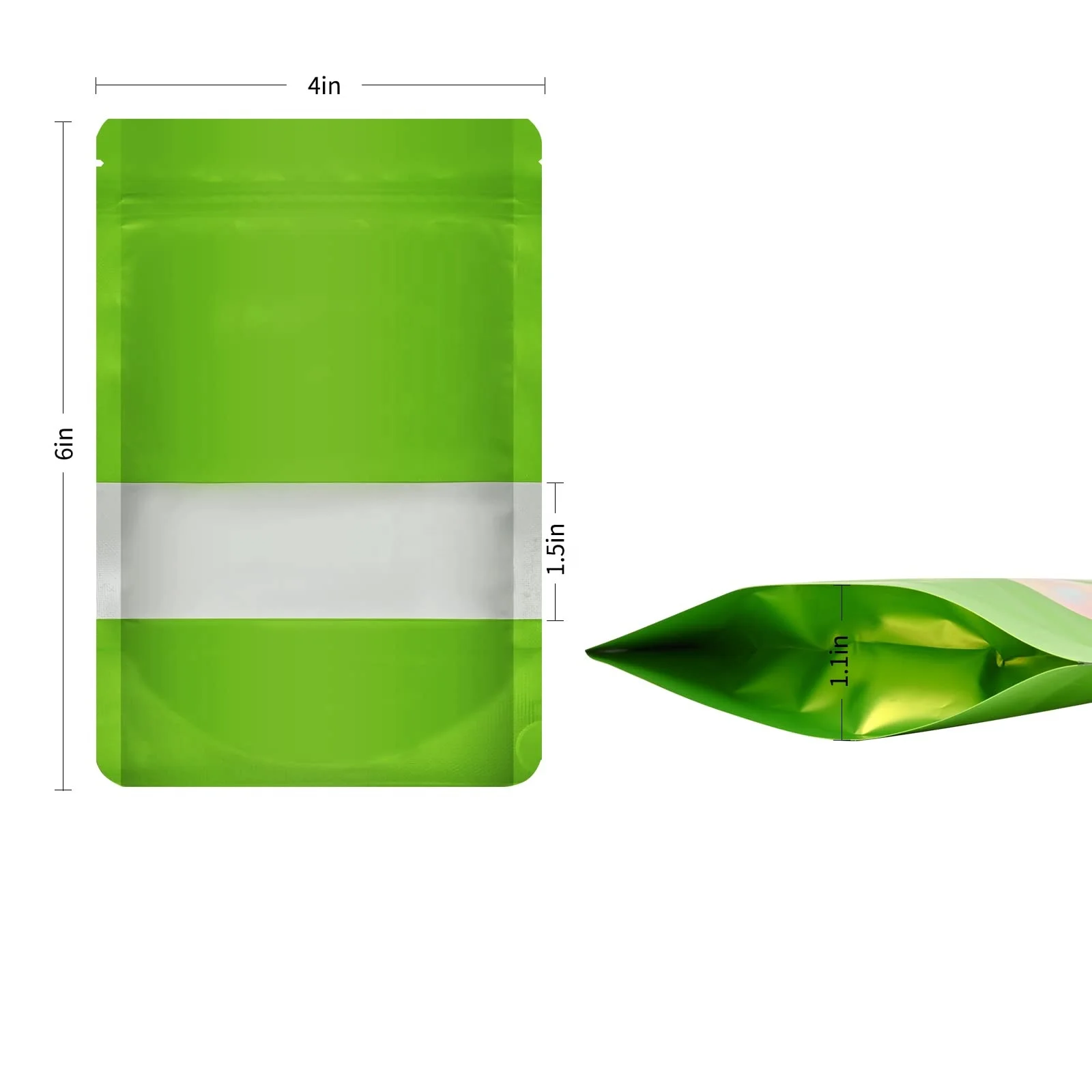 Resealable Wholesale Custom Printed Logo Self Sealing Bag with Window Dry Fruit Food Tea Packaging Bag