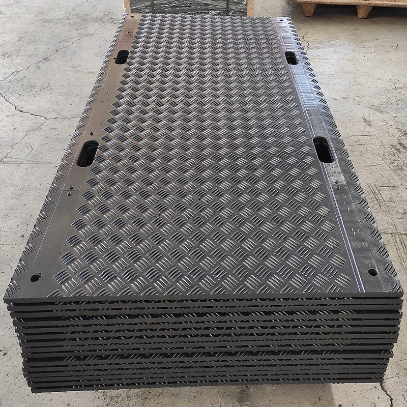 UHMWPE HDPE для временной сборки, дорожные коврики для экскаватора, болотный напольный коврик