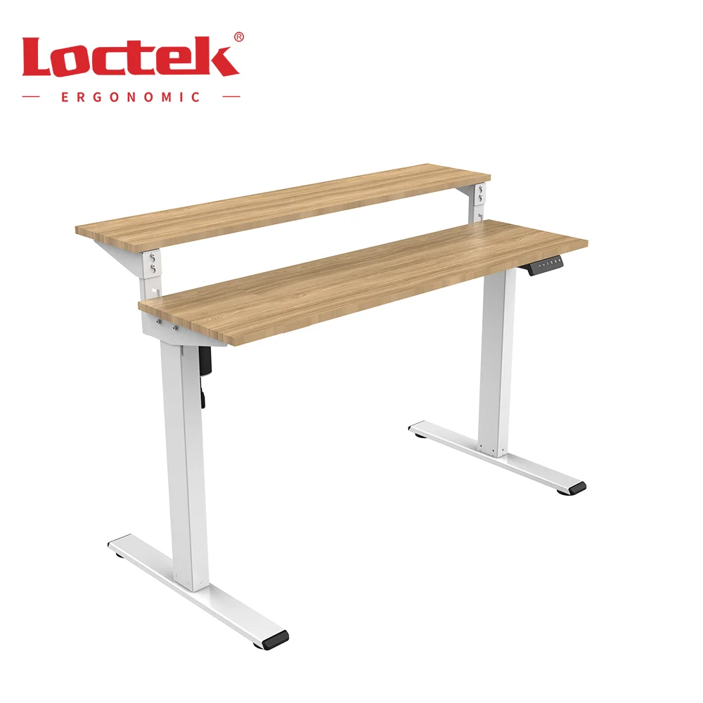 Эргономичный один/два слоя-переключатель с регулировкой по высоте, стоящий стол WFH с детьми Loctek ET114F-4824