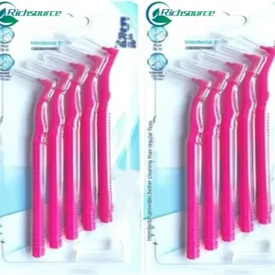 Hot Sale Nylon Interdental Brush Stainless Steel Wire Adult Orthodontic Oral Clean Toothpick PP Handle Teeth Cleaning Tool