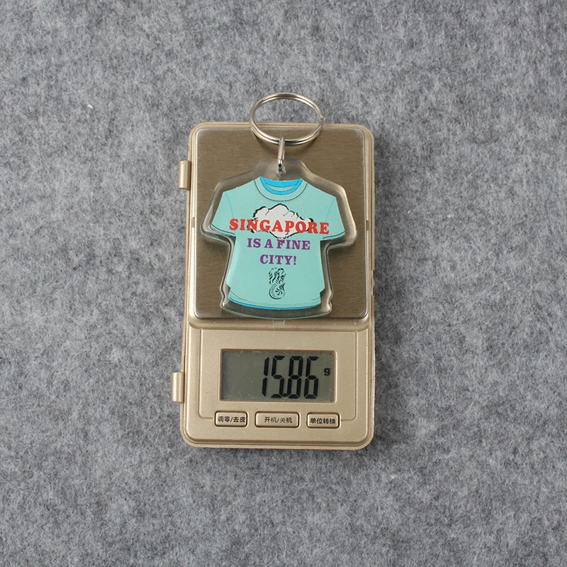 Personalized Acrylic Plastic T-Shirt Keychain Iron Metal Type
