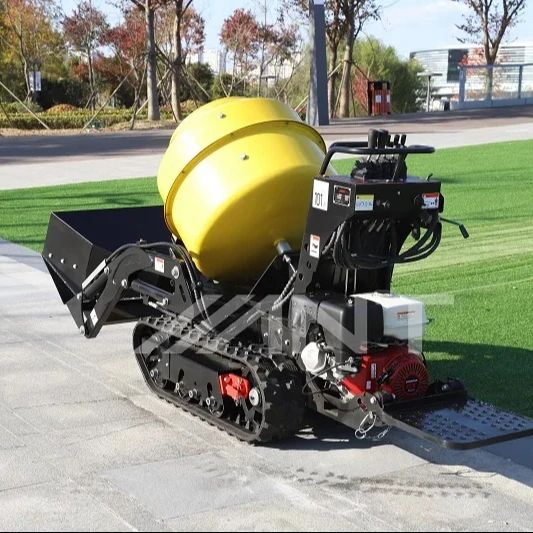 ANT Tracked Mini Dumper BY800MIX Movable Small Gasoline Powered Concrete Mixer