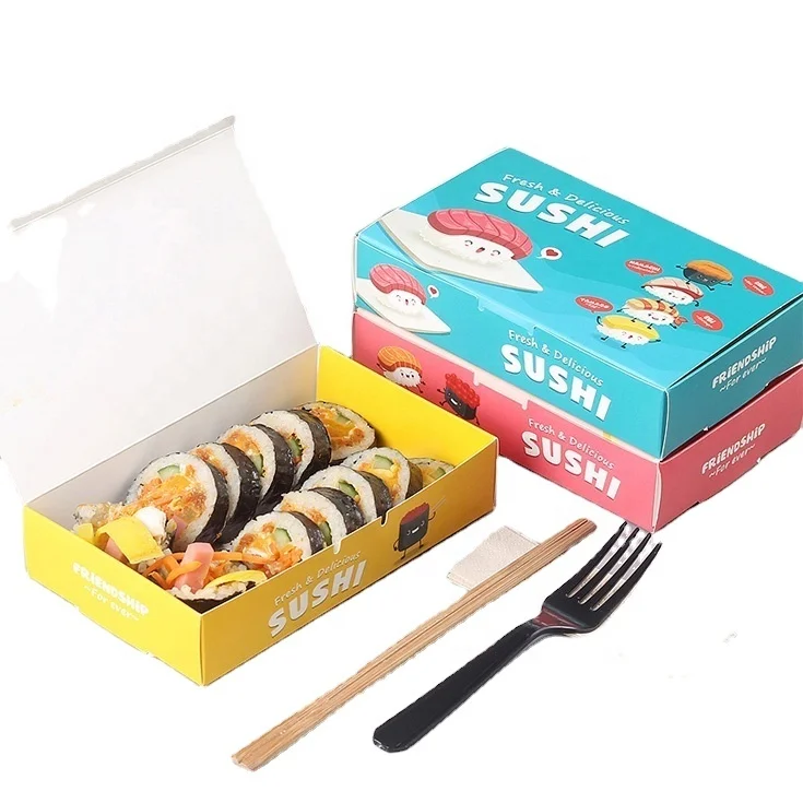 Европейский рынок, Высококачественная одноразовая бумага для пищевых продуктов, коробка для суши, гамбургеров, яиц, тарелок, лапши, жареных чипсов, хлеба, индивидуальный дизайн