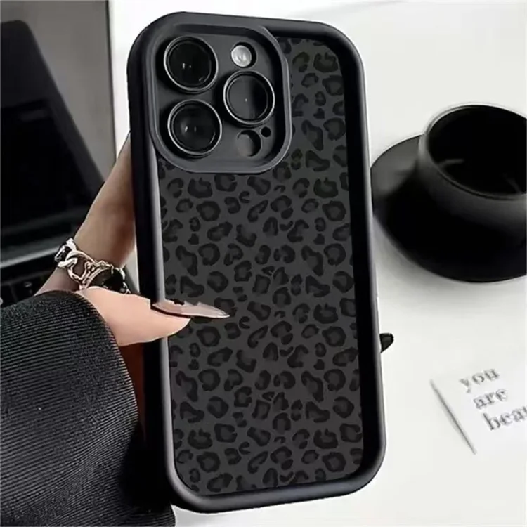 Leopard Print Design Phone Case Soft TPU All Round Protection Cover For vivo iQOO Z9s/Z9s Pro/Z8/Z8x/Z7/Z6
