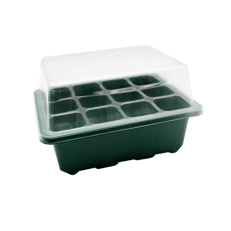 Seedling Starter Tray for Plant Seed Growing 12 Cells per Tray with Adjustable Humidity Dome