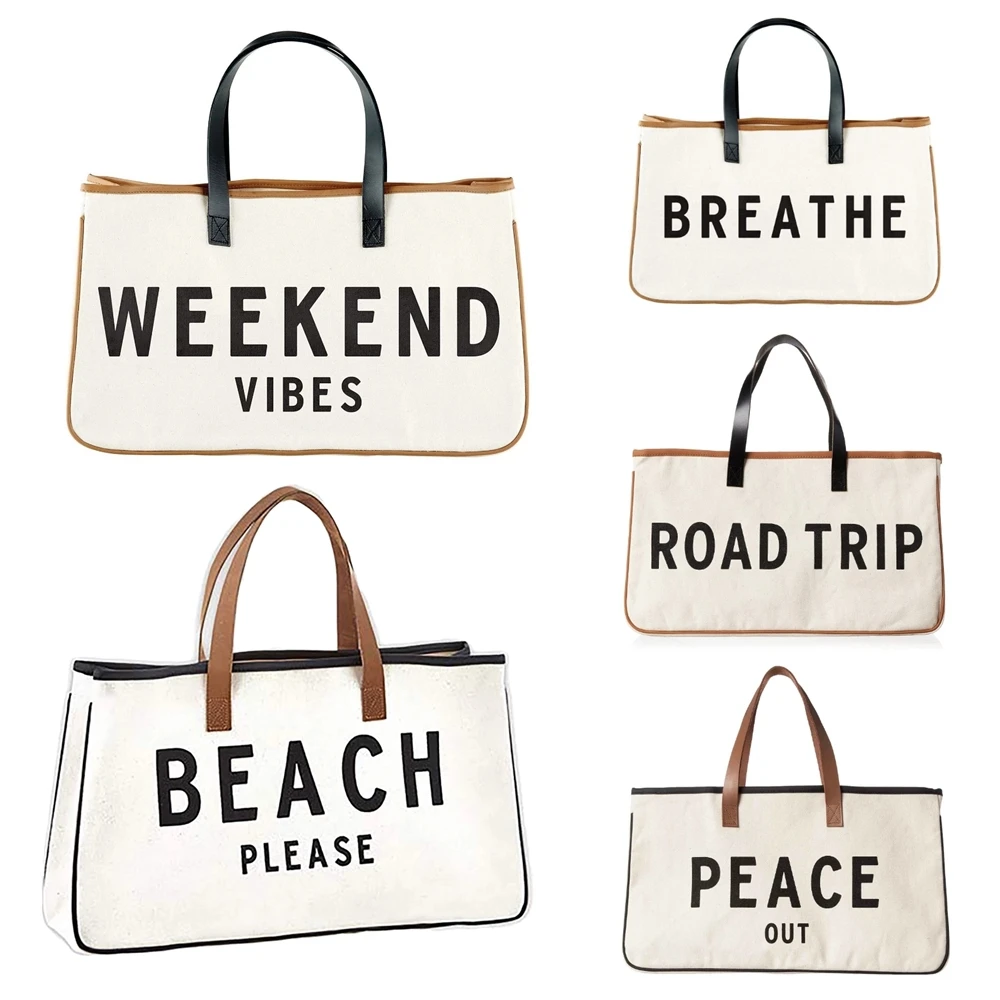 Shopping Weekend Bolso Large Capacity Votton Hemp Tote Bags Sac A Main tote bags with custom printed logo