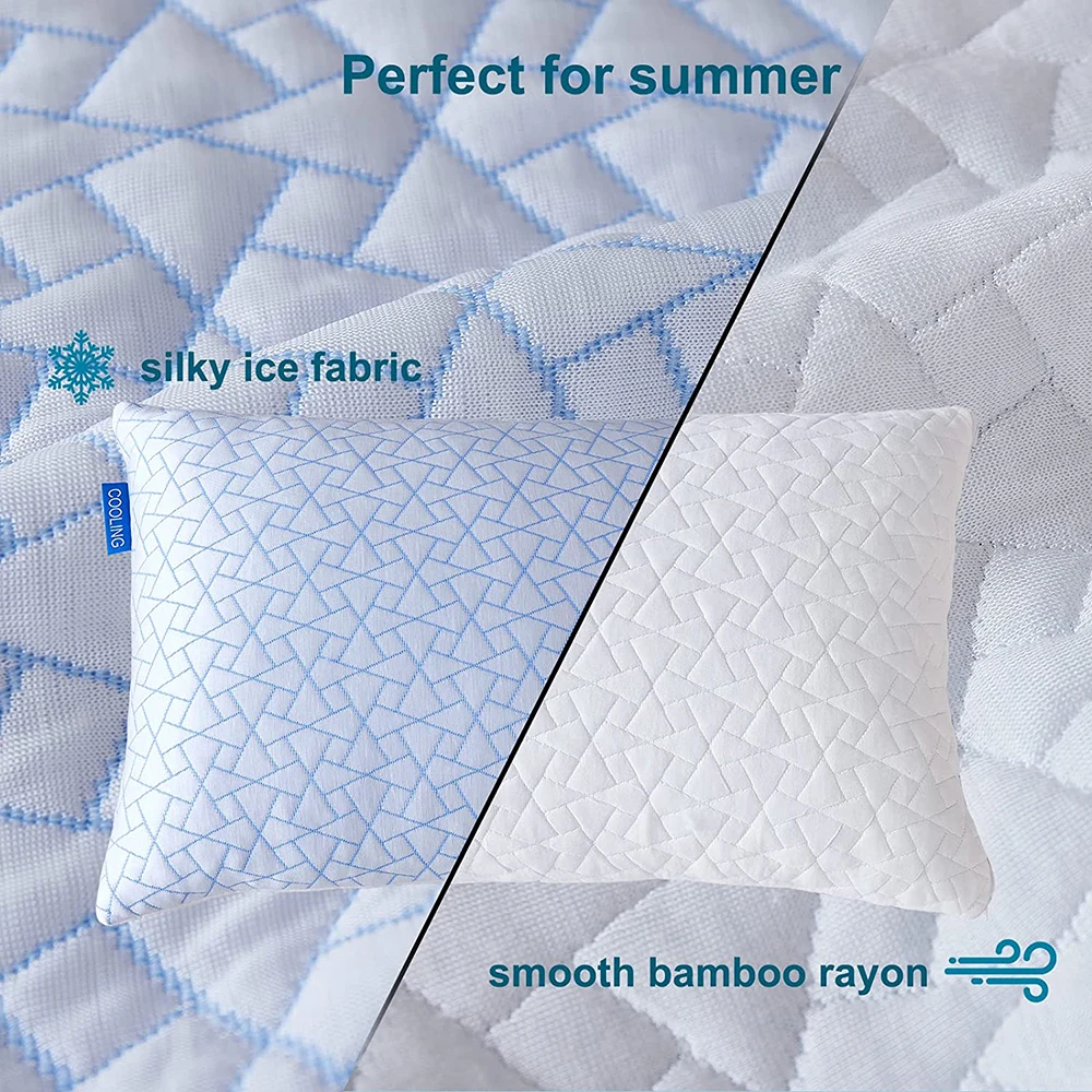 COOLING Coop home goods Pillow Against Neck and Back Pain shredded polyurethane foam pillow bed for sleeping cooling gel pillow