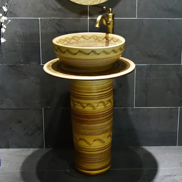Wholesale New Hot Selling Ceramic Washing basins With Stand