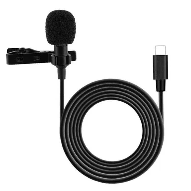 
Mini microphone portable speaker metal wired lavalier microphone for iPhone 