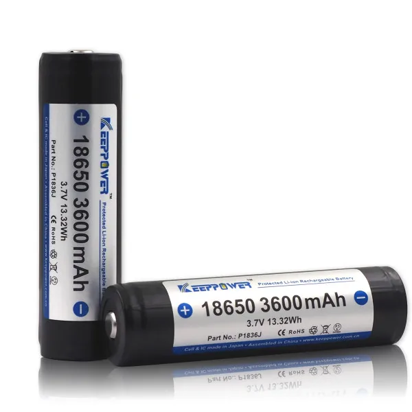 Keeppower 18650 3600mAh защищенная литий-ионная аккумуляторная батарея