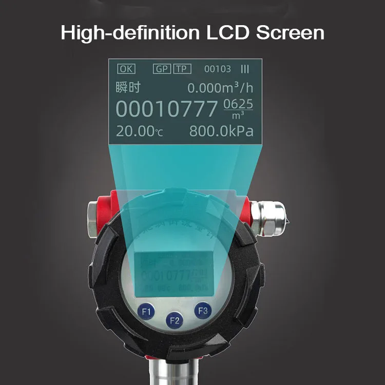 LCD display vortex steam air gas flow meter ip67 hydrogen flow meter stainless steel flowmeter