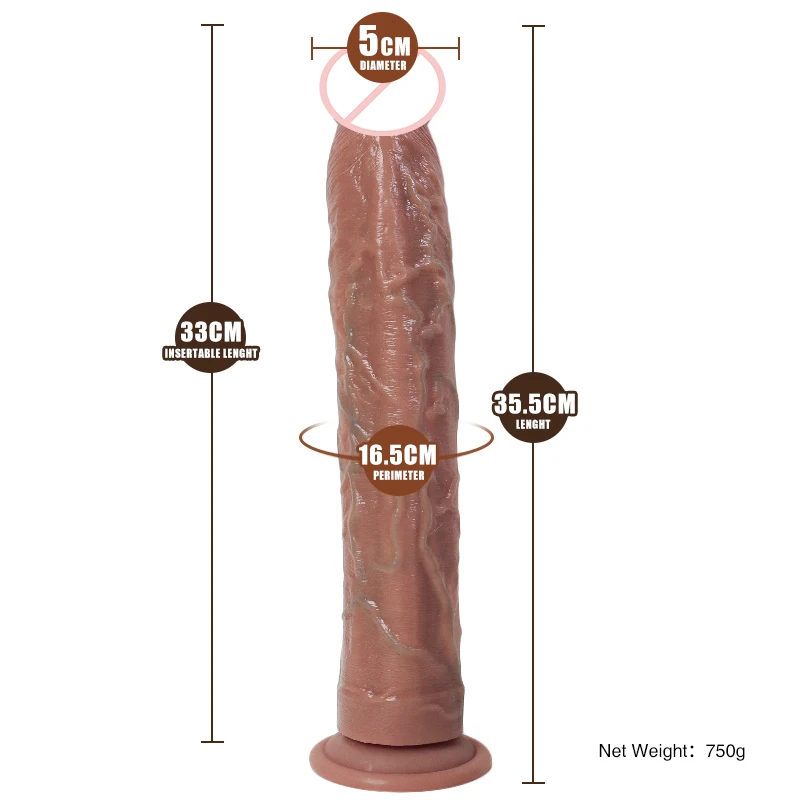 Wholesale Super Long 14 Inches Realistic Adult Sex Toy Penis Toy Big Dildo for Women Penis Masturbator