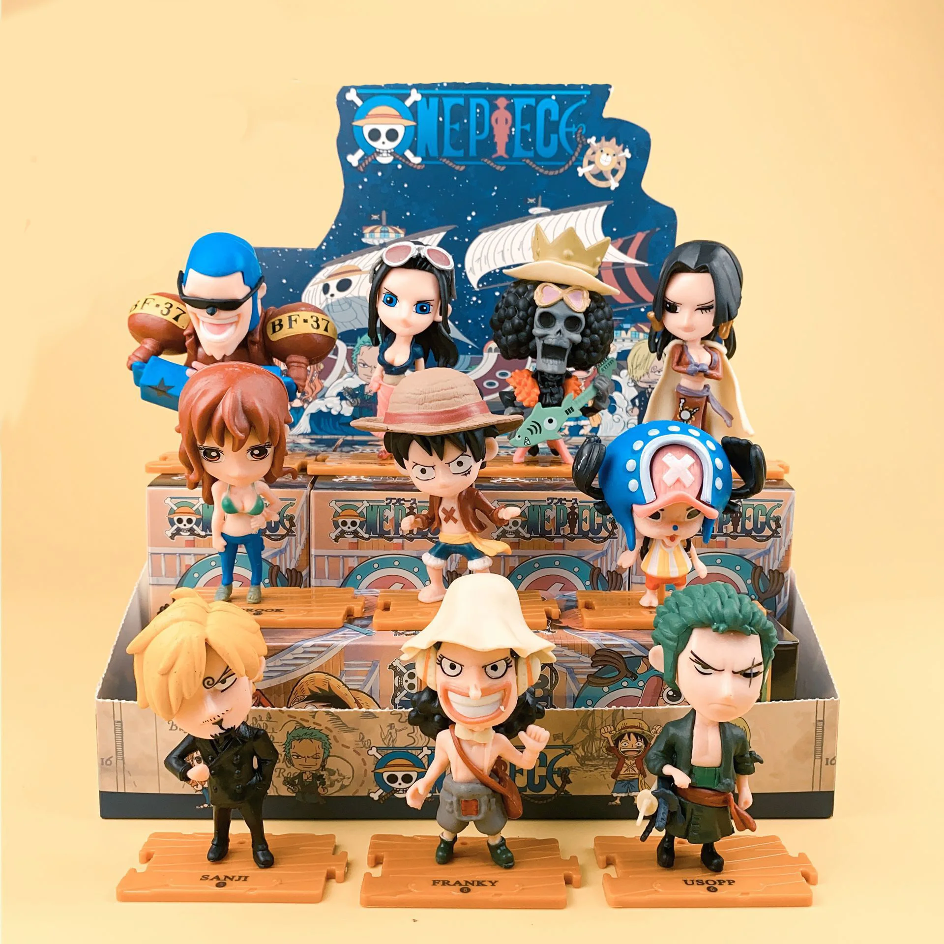 New Product Q version 6-10CM Law Luffy Ace Shanks Nami Law Zoro Sanji Chopper Hancock Figure Toys Straw Hat Pirates one pieces