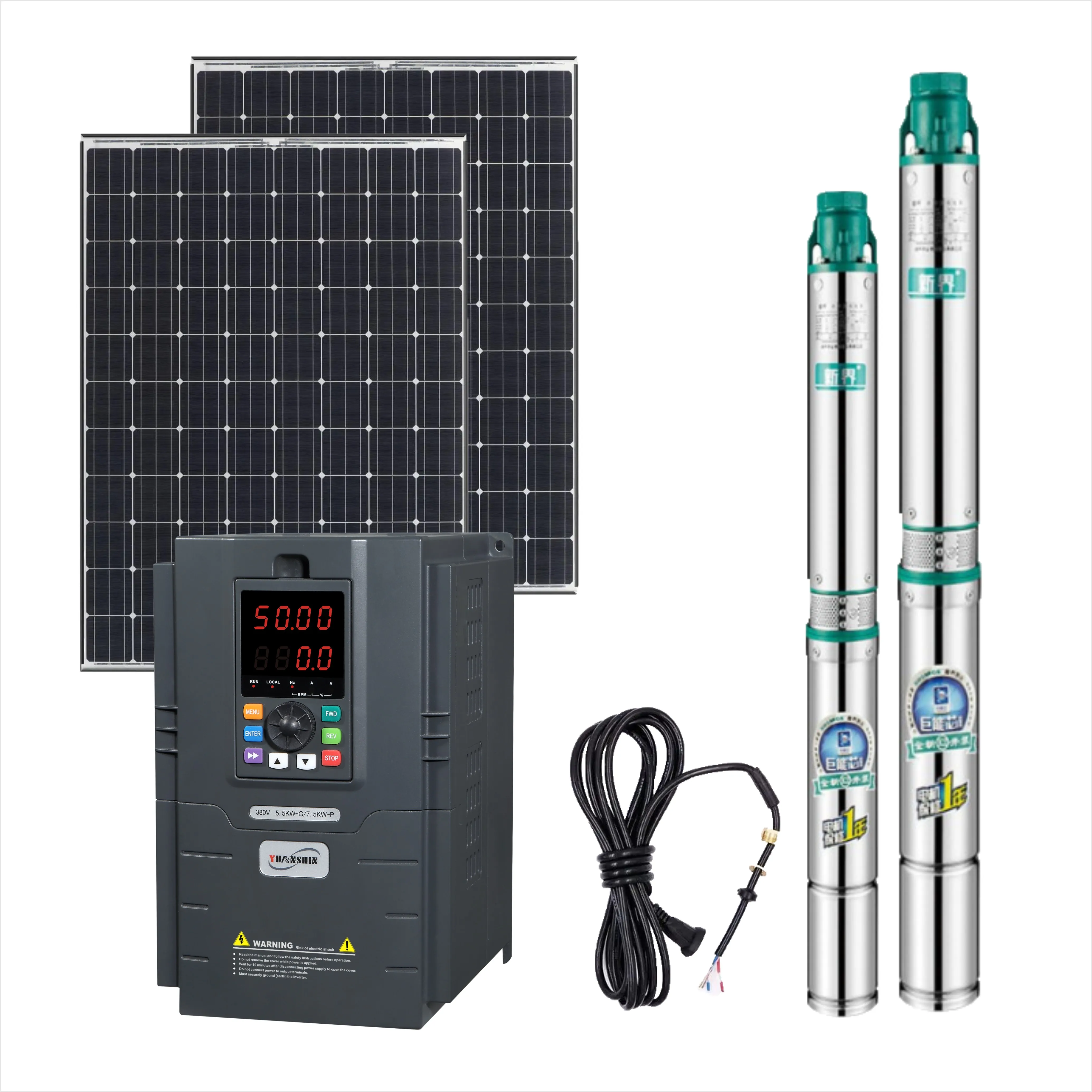 China Factory MPPT VFD Solar Pump Inverter 380V 7.5kw Frequency Converter